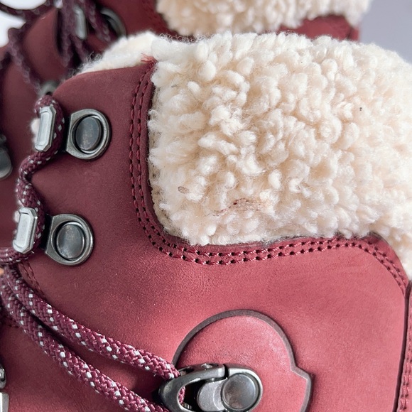 Moncler Peka Trek shearling-trimmed Suede & Leather Hiking Boots - Picture 6 of 16